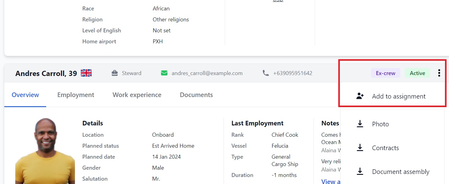 Screenshot of Martide's maritime recruitment and maritime crew management system software