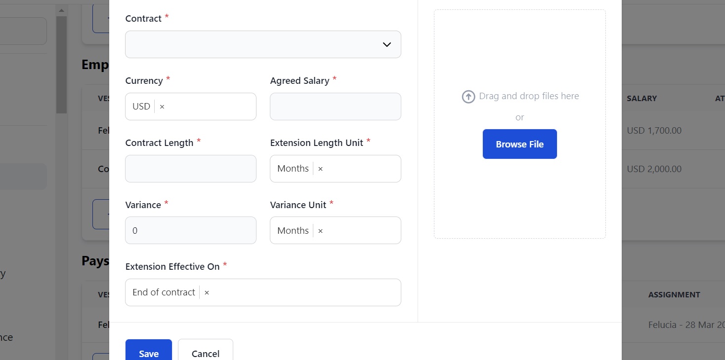 Screenshot of Martide's maritime recruitment and maritime crew management system software