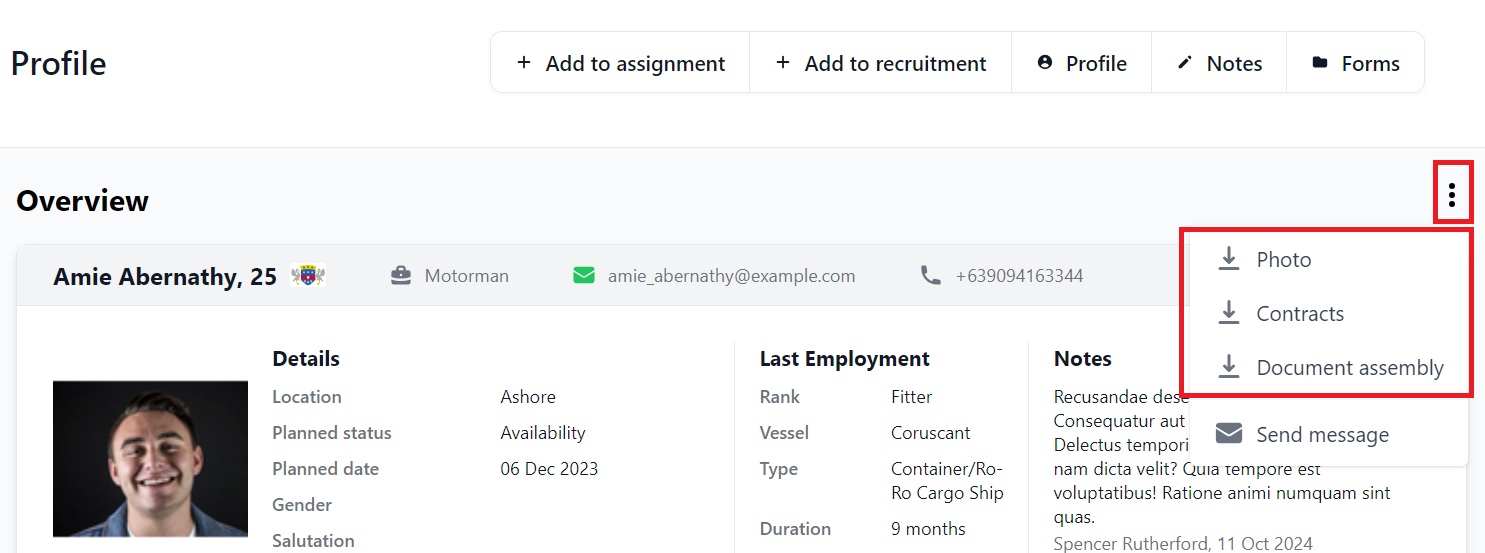 Screenshot of Martide's maritime recruitment and maritime crew management system software