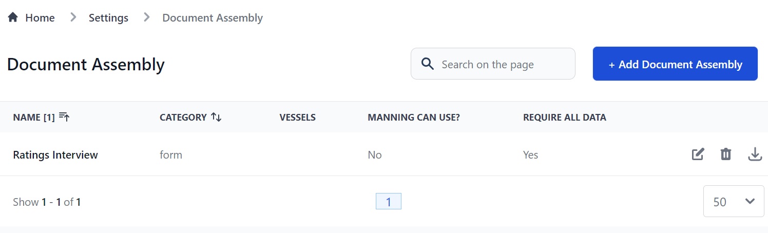 Screenshot of Martide's maritime recruitment and maritime crew management system software