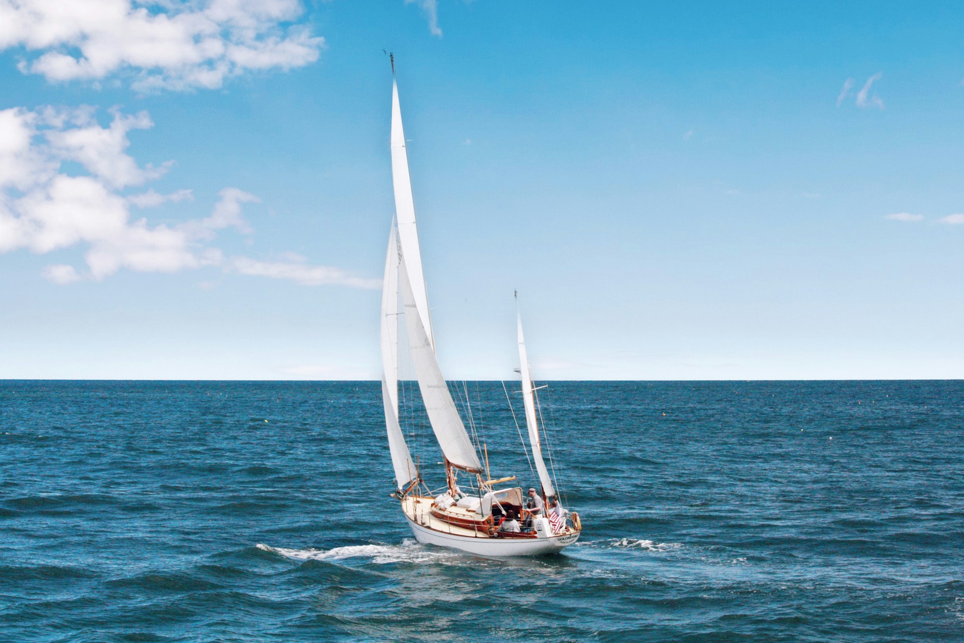 a sailing yacht on calm seas