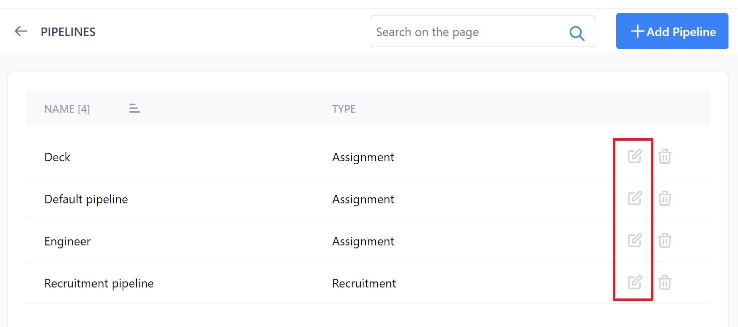 Screenshot of Martide's maritime recruitment and maritime crew management system software