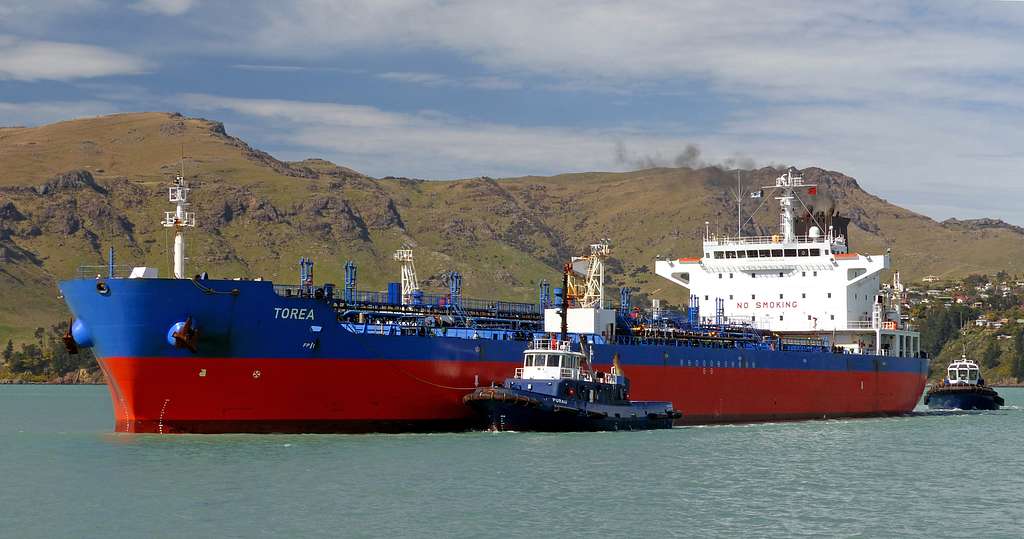 a chemical tanker just offshore