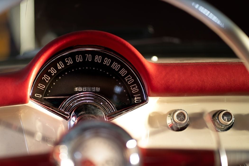 accelerator on car dashboard