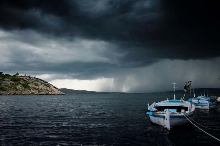 storm in harbor