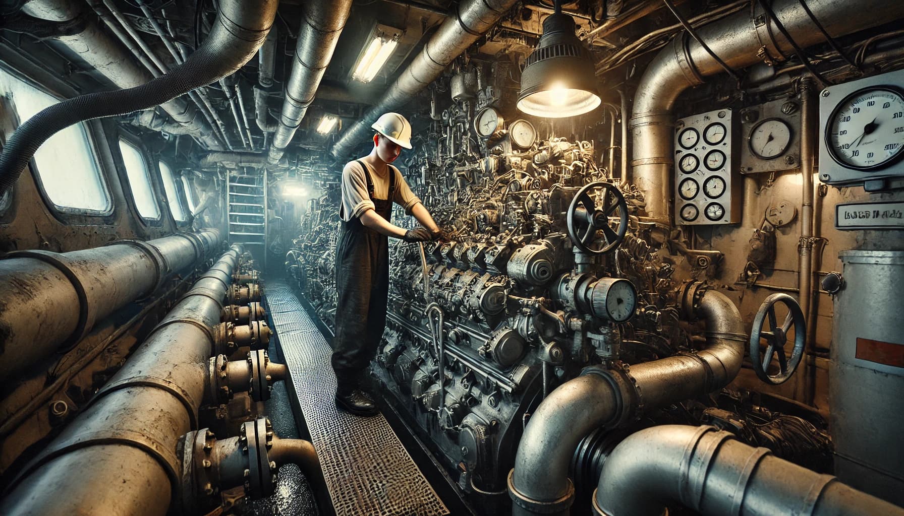 a seafarer working in a motorman job on a ship