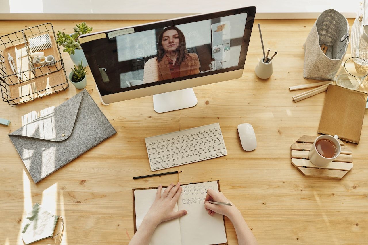 woman on zoom call