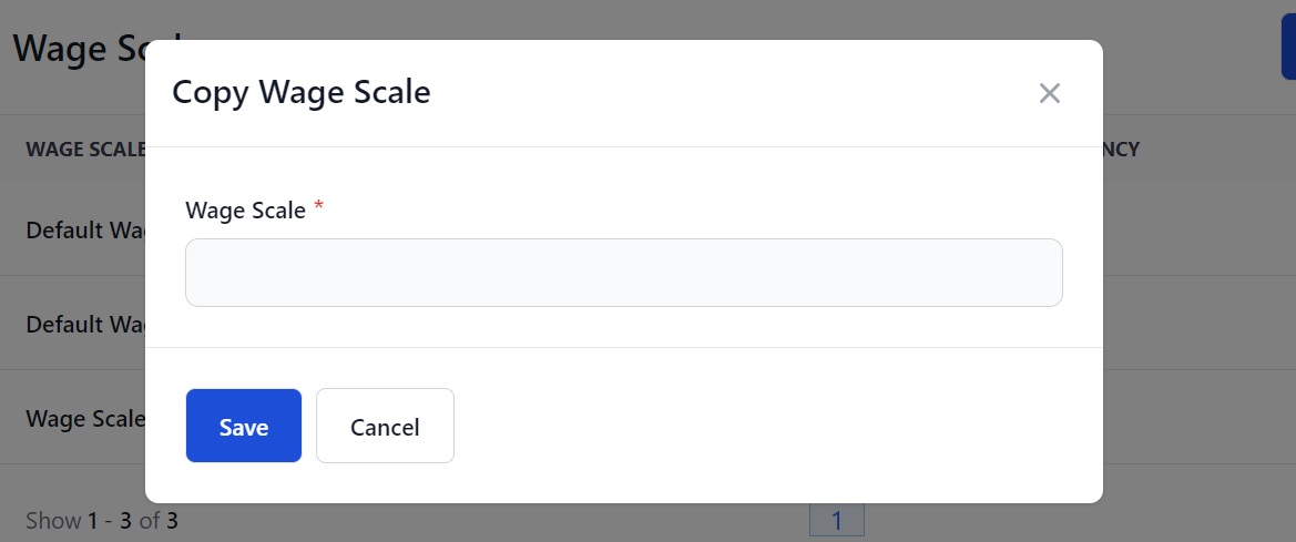 Screenshot of Martide's crew management system showing the Wage Scales page