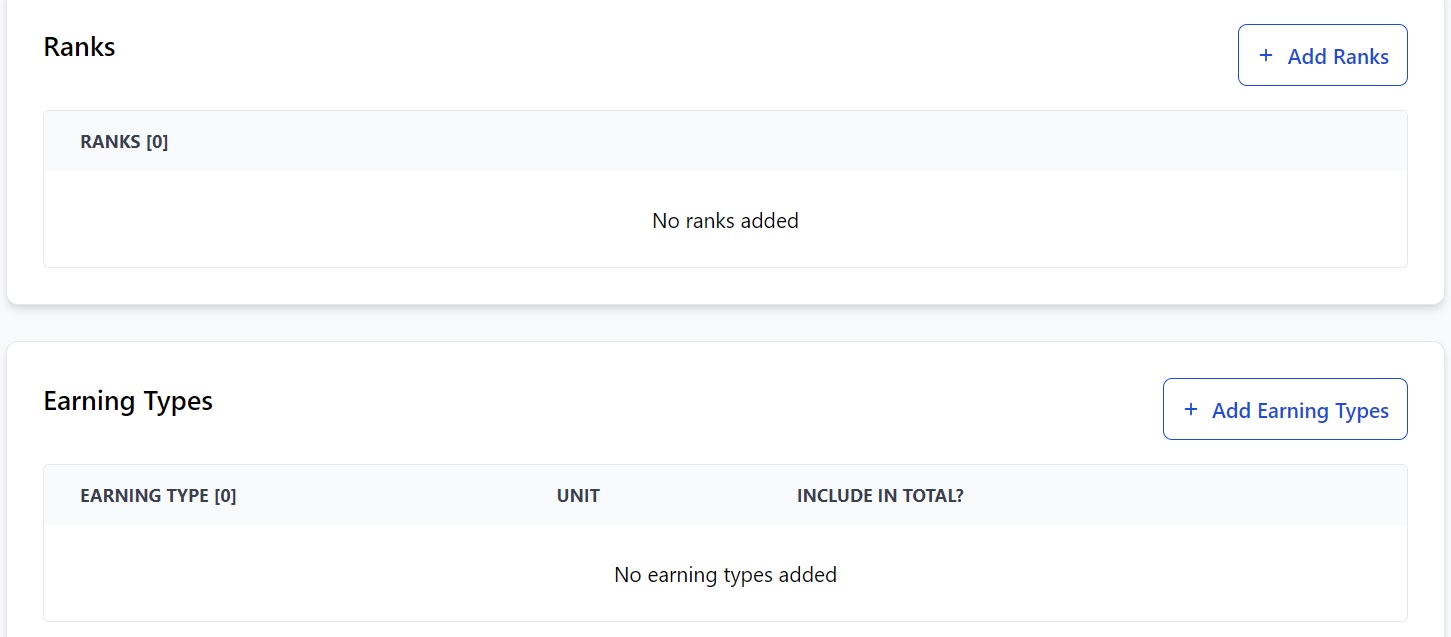 Screenshot of Martide's crew management system showing the Wage Scales page