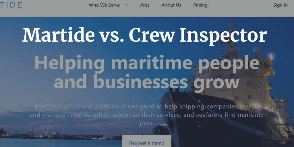 Martide, the best crewing system website's homepage