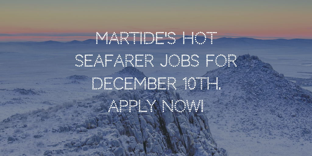 Martide's Hot Seafarer Jobs for December 10th