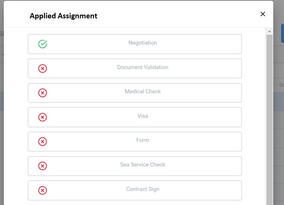 Screenshot of Martide's maritime recruitment and maritime crew management system software