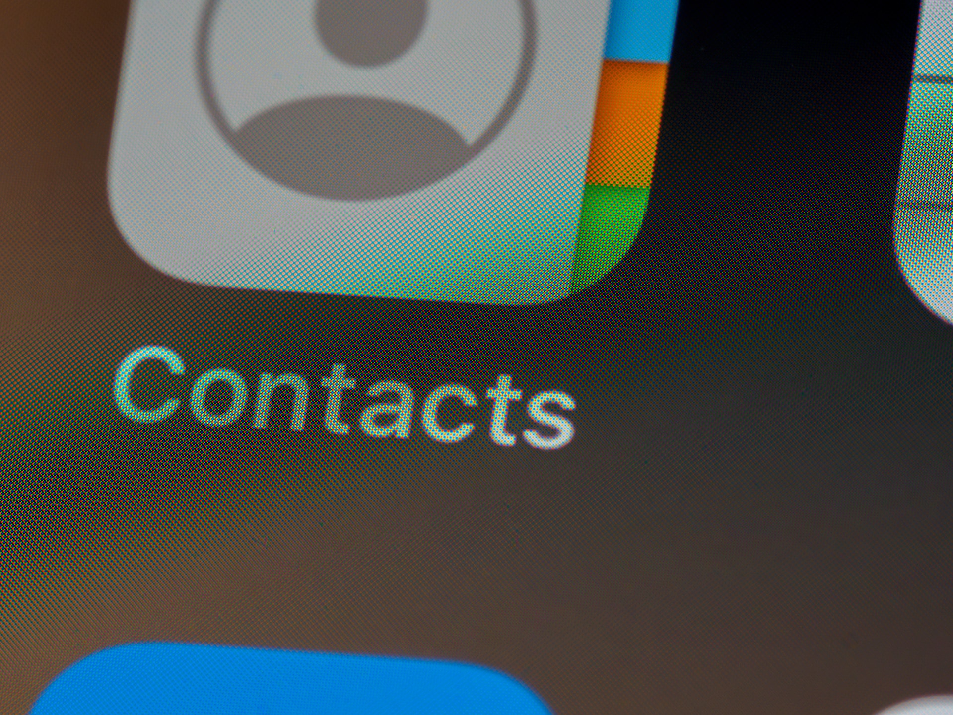 The Contacts icon on a phone's screen