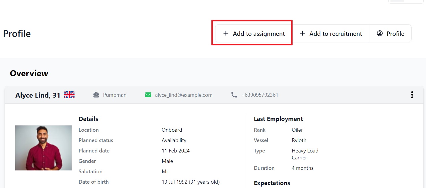 Screenshot of Martide's maritime recruitment and maritime crew management system software