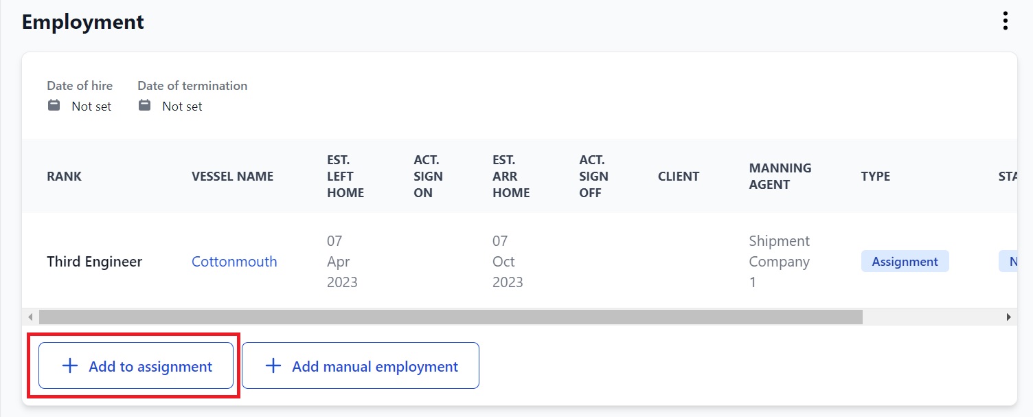 Screenshot of Martide's maritime recruitment and maritime crew management system software