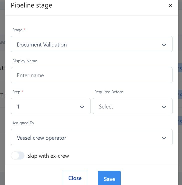 Screenshot of Martide's maritime recruitment and maritime crew management system software